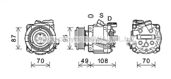 AVA QUALITY COOLING olk668 -  Компрессор, кондиционер